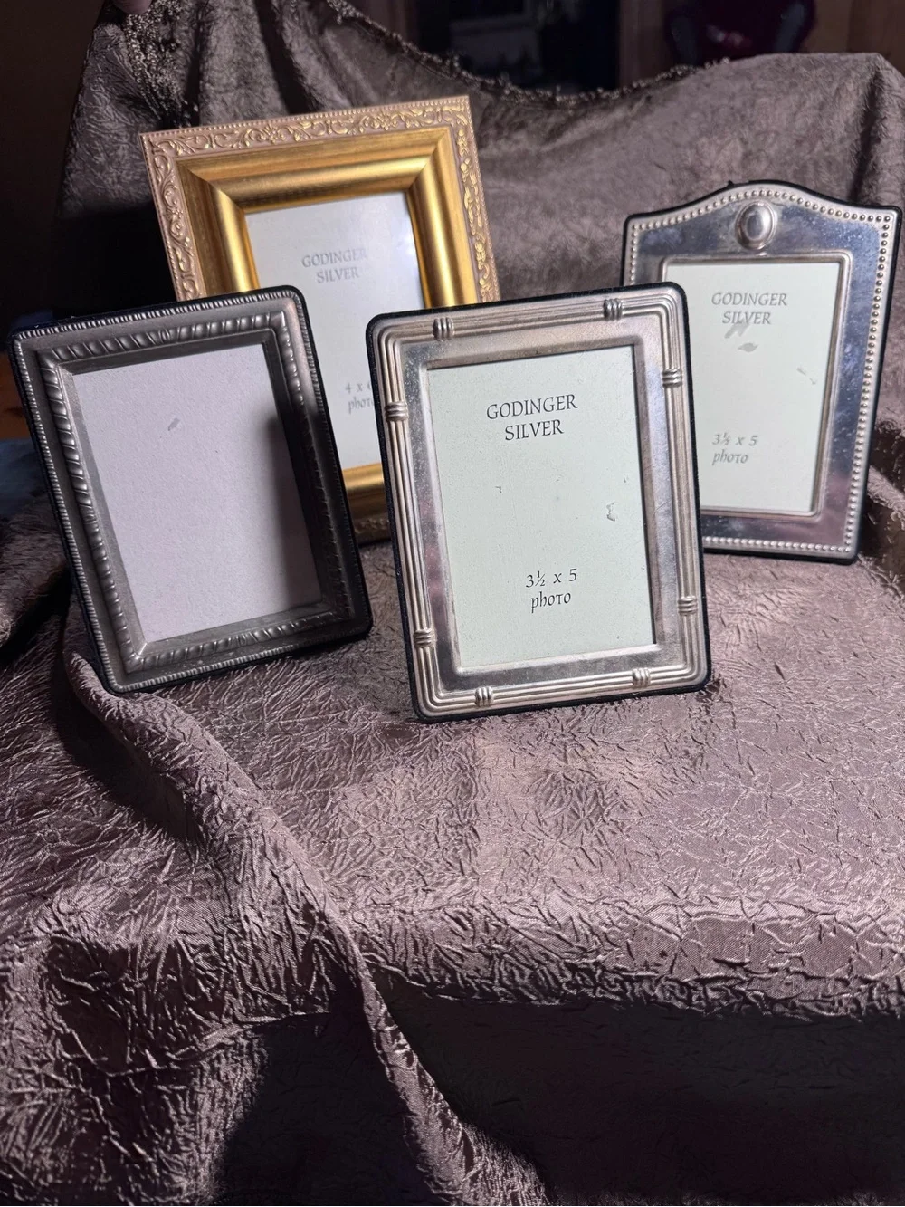 Godinger Silver and Gold Mixed-Metal Picture Frame Set